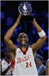 Kobe Bryant and his second MVP award
