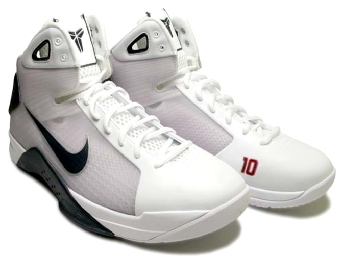 Kobe Bryant Nike Hyperdunk, Kobe Bryant Personalized USA Basketball Team for the 2008 Beijing Olympic Games Edition with colors white, black and red
