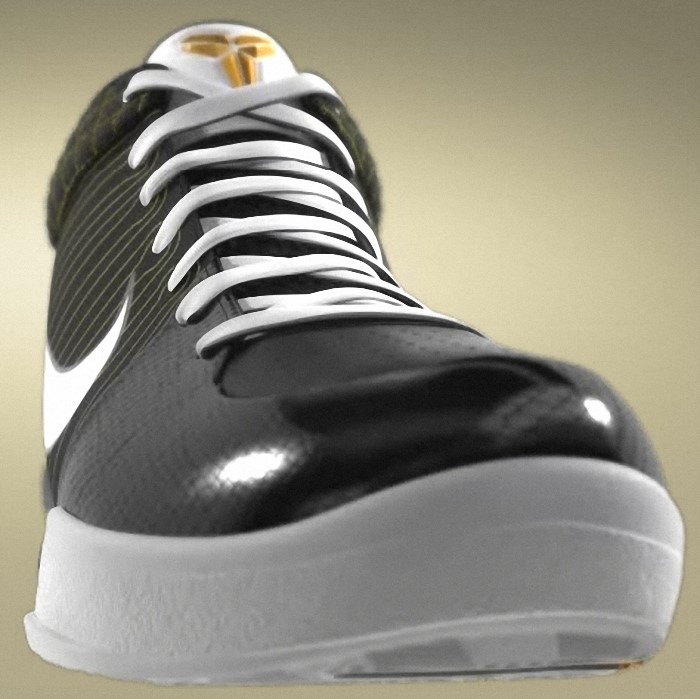 Kobe Bryant Nike Zoom Kobe IV (4), Black and White Edition with colors black, white and yellow. Picture 29