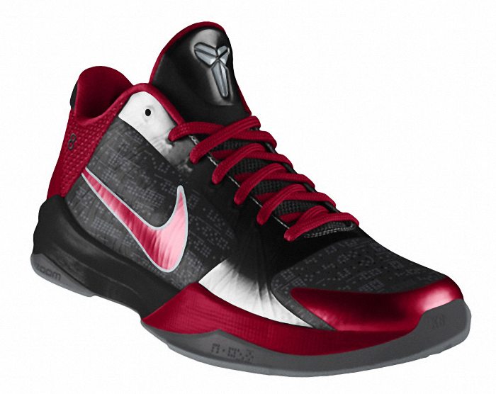 Kobe Bryant Nike Zoom Kobe V (5), Nike id 2010 Edition with colors black and red. Picture 06