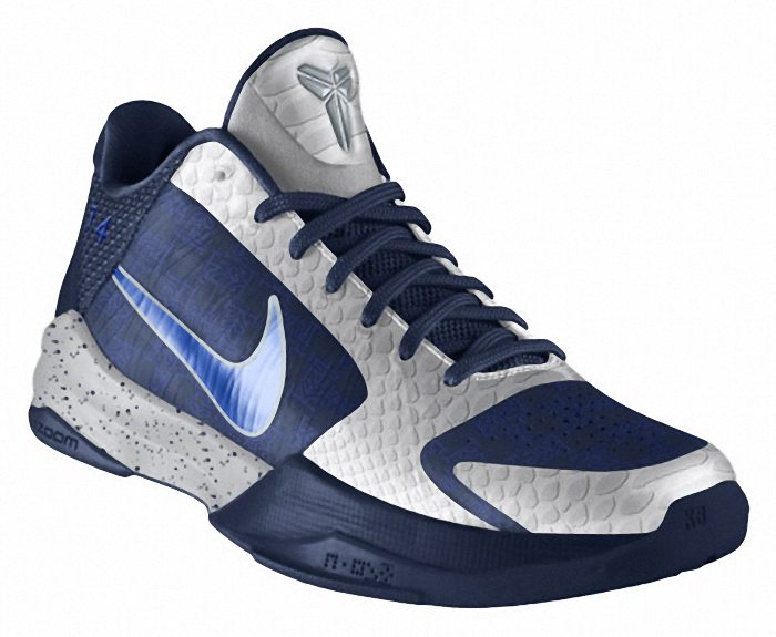 Kobe Bryant Nike Zoom Kobe V (5), Nike id 2010 Edition with colors blue and white. Picture 07