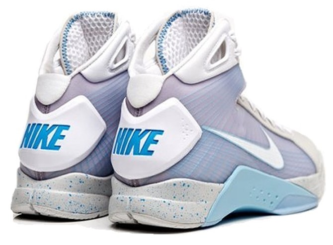 Kobe Bryant Nike Hyperdunk, McFly 2015 Edition (Back To The Future) with colors grey, sky blue, white