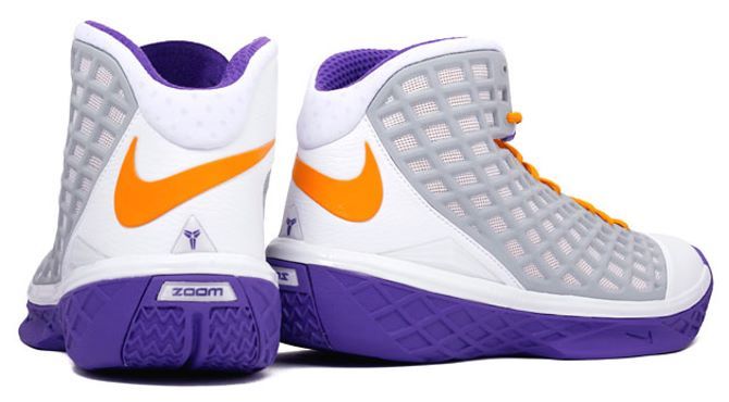 Kobe Bryant Nike Zoom Kobe III (3), Lakers China Edition with colors purple, yellow, grey and white