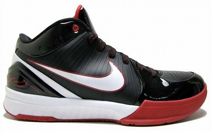 Kobe Bryant Nike Zoom Kobe IV (4), with colors black, white and red. Picture 04