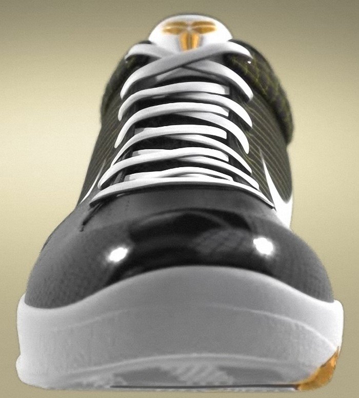 Kobe Bryant Nike Zoom Kobe IV (4), Black and White Edition with colors black, white and yellow. Picture 30