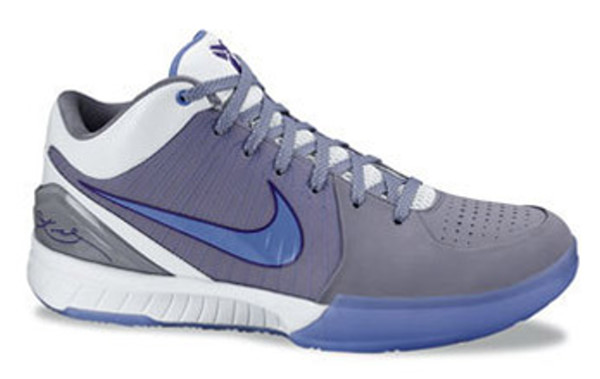 Kobe Bryant Nike Zoom Kobe IV (4), with colors grey, sky blue, white