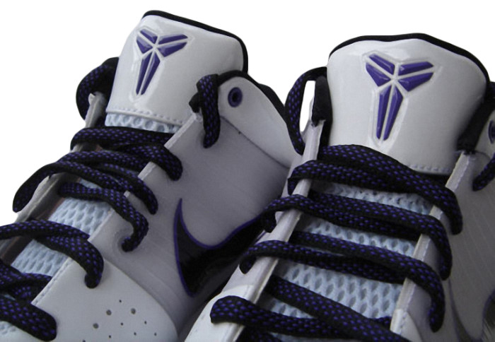 Kobe Bryant Nike Zoom Kobe IV (4), white, black and purple colorway