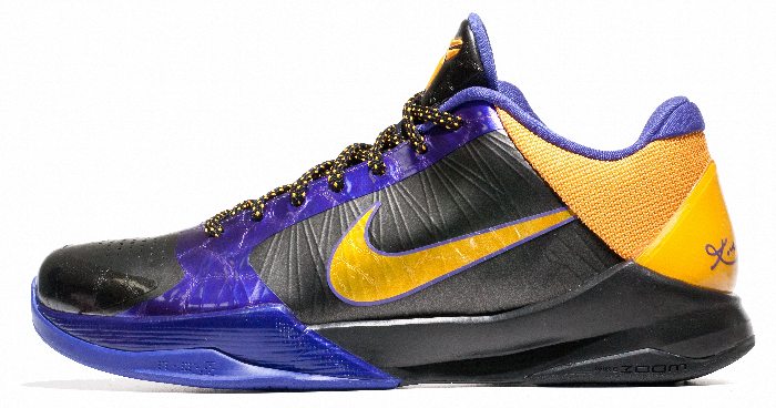 Kobe Bryant Nike Zoom Kobe V (5), Lakers Away Edition with colors black, purple and gold. Picture 21