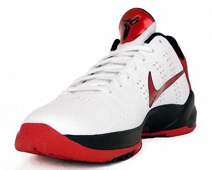 Kobe Bryant Nike Zoom Kobe V (5), Red and White Edition with colors white, red and black. Picture 03